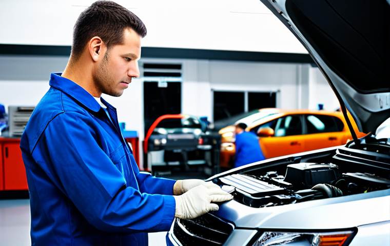 Automotive Diagnostics Specialist**
"A skilled mechanic, fully clothed in appropriate work attire, using a diagnostic computer on a modern car engine in a well-lit, professional auto repair shop. The environment is clean and organized. Focused and professional demeanor. Perfect anatomy, correct proportions, well-formed hands, proper finger count, natural body proportions, safe for work, appropriate content, professional, modest, family-friendly."
**