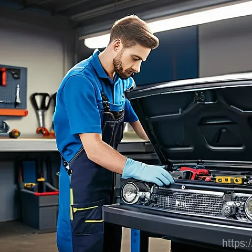 자동차정비 산업기사 자격증 실습 준비물 - **A Meticulous Automotive Technician's Organized Workbench**
A highly detailed, realistic image ...