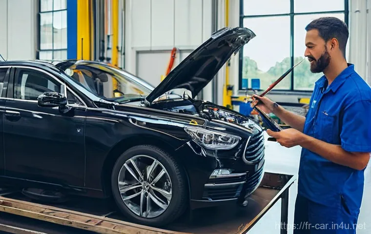 자동차정비사 경력관리 팁 - **Prompt:** A specialized automotive garage focusing on high-end vehicle detailing and restoration. ... 자동차정비사 경력관리 팁 - **Prompt:** A specialized automotive garage focusing on high-end vehicle detailing and restoration. ...